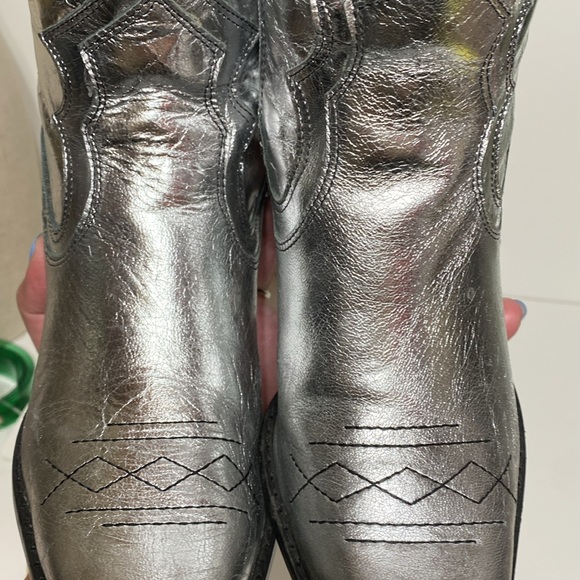 Vince Camuto Nedema Western Knee High Boot in Metallic Silver - Picture 16 of 17